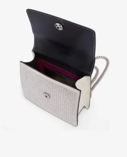 Clearance Cuplé Bandolera Strass Cristales Plata
