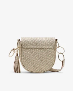 Sale Cuplé Bolso Bandolera Borlas Piel Trenzada Oro
