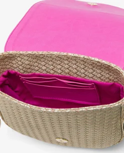Sale Cuplé Bolso Bandolera Borlas Piel Trenzada Oro