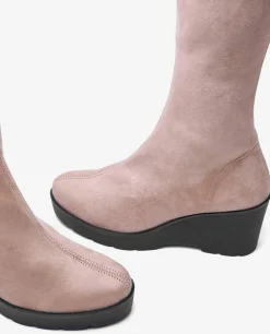 Sale Cuplé Bota Alta Cuna Ultrasuede Strech Cuero