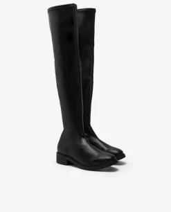 Sale Cuplé Bota Alta Tecnopiel Negro