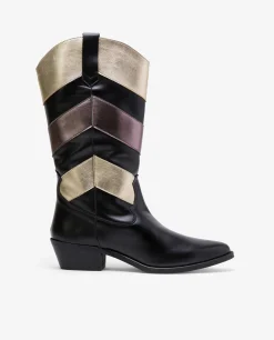 Sale Cuplé Bota Cow Multi Napa Negro