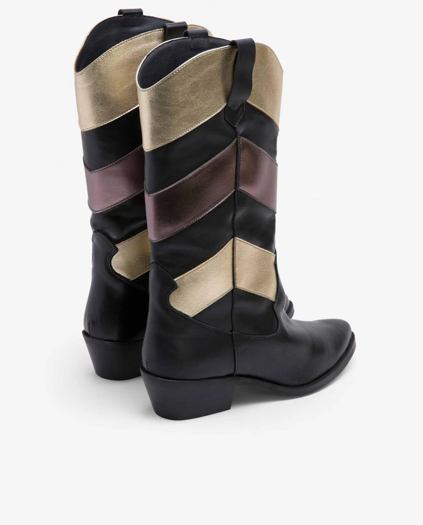 Sale Cuplé Bota Cow Multi Napa Negro
