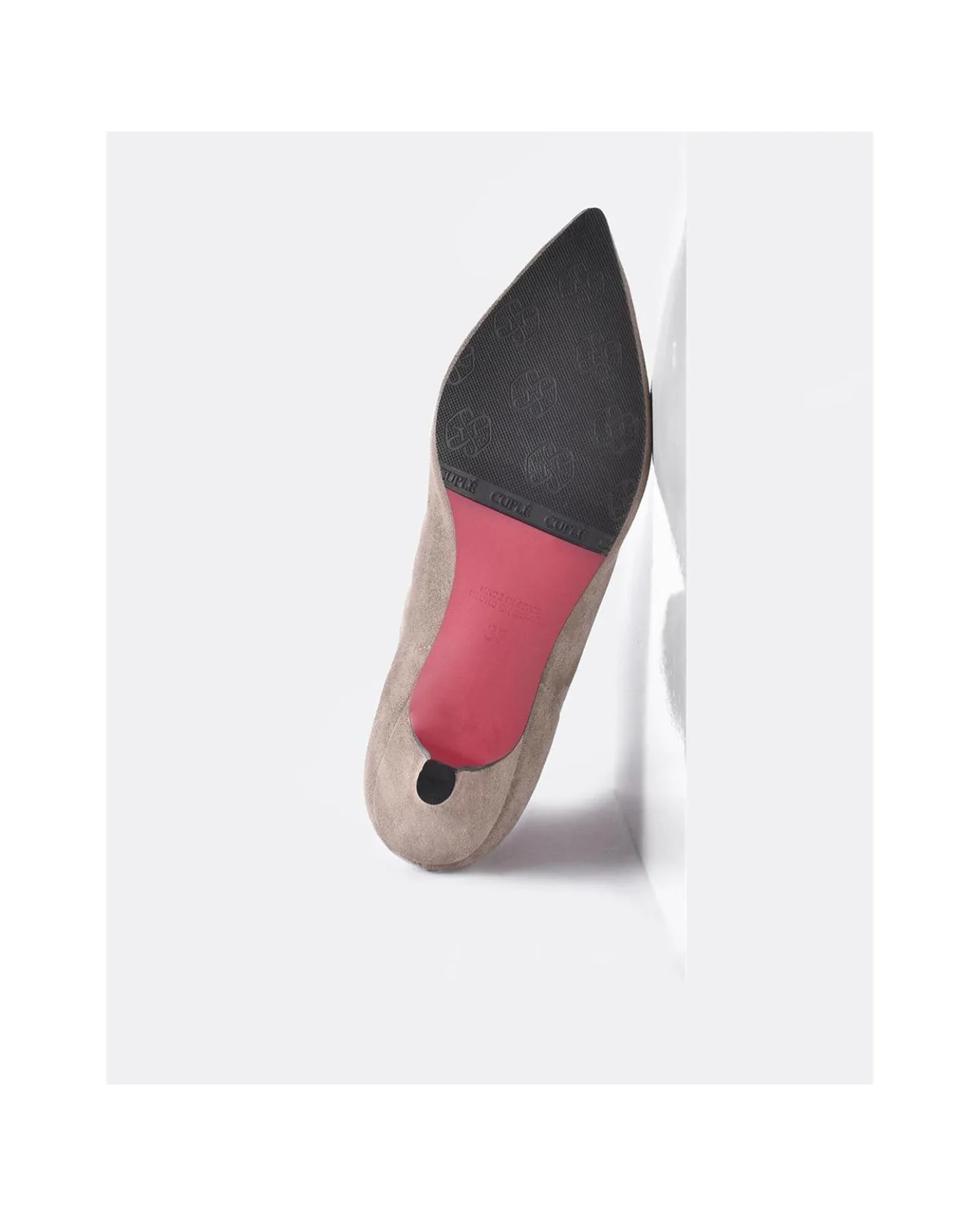 Online Cuplé Botin Licra Tacón Bajo Ultrasuede Strech Taupe