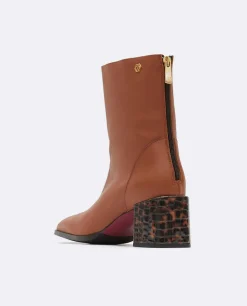 Cuplé Botin Punta Cuadrada Napa Marron