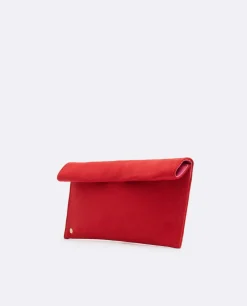 Clearance Cuplé Cartera Iman Ultrasuede Rojo