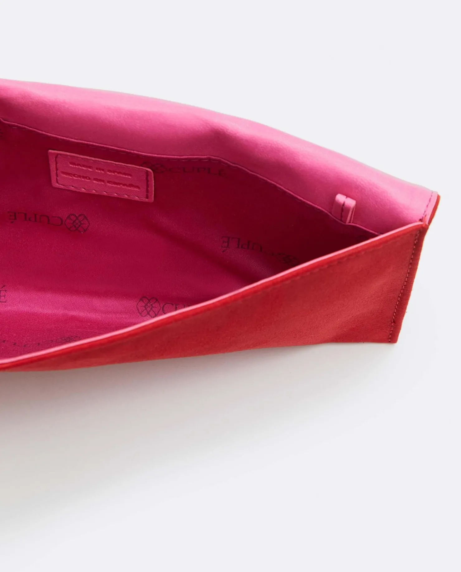 Clearance Cuplé Cartera Iman Ultrasuede Rojo