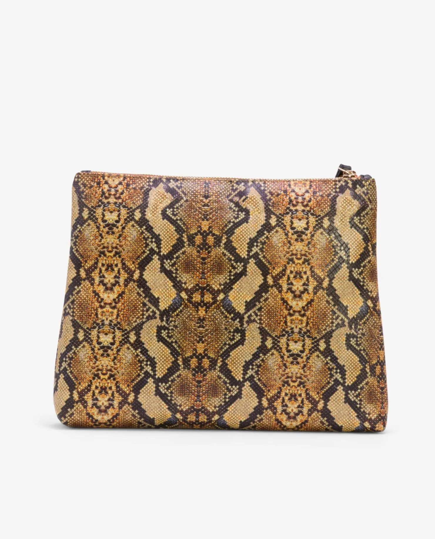 Clearance Cuplé Cartera Mano Mediana Serpiente Mostaza