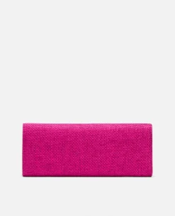 Best Cuplé Cartera Mano Solapa Textil Fucsia
