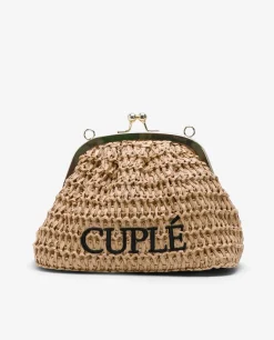 Clearance Cuplé Clutch Rafia Beig