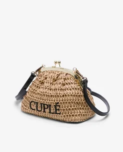 Clearance Cuplé Clutch Rafia Beig