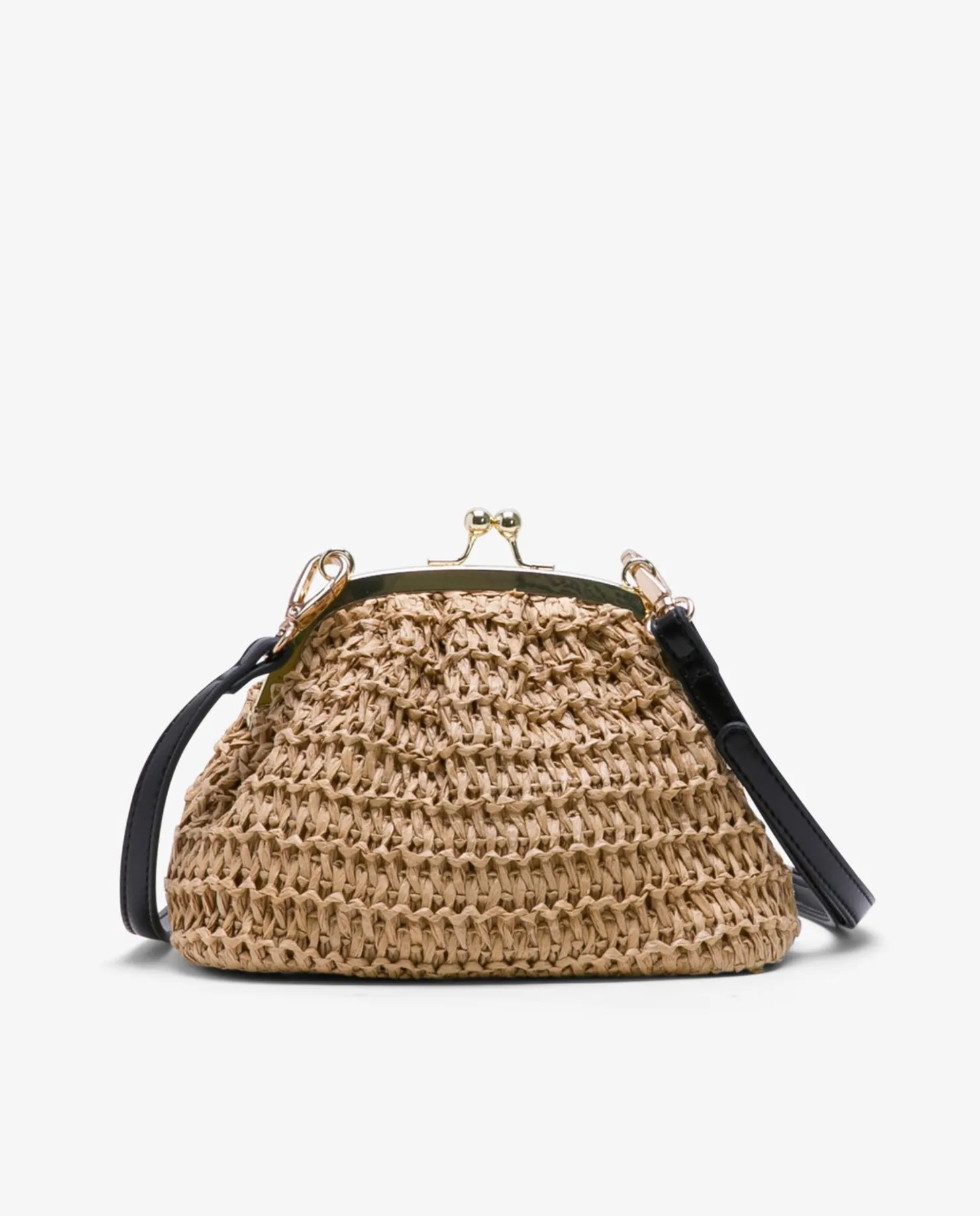 Clearance Cuplé Clutch Rafia Beig