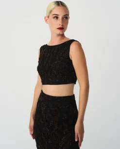 Discount Cuplé Conjunto Top Falda Gasa Negro
