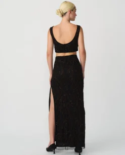 Discount Cuplé Conjunto Top Falda Gasa Negro
