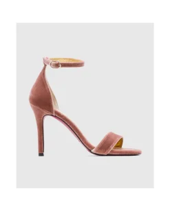 Sale Cuplé Sandalia Almeria Terciopelo Rosa