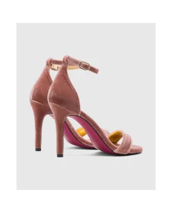 Sale Cuplé Sandalia Almeria Terciopelo Rosa