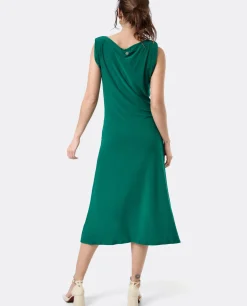 New Cuplé Vestido Aro Cintura Punto Verde